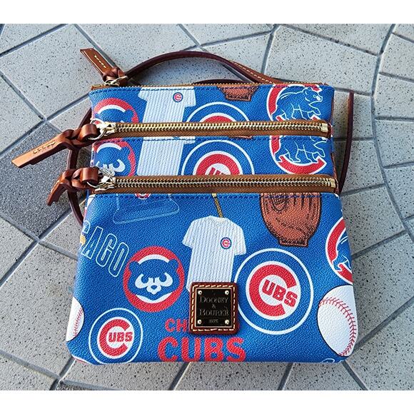 Dooney & Bourke MLB Chicago Cubs Triple Zip Crossbody Bag - Picture 11 of 11
